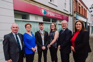 Photo of Mayor and Probation management at Coleraine office opening